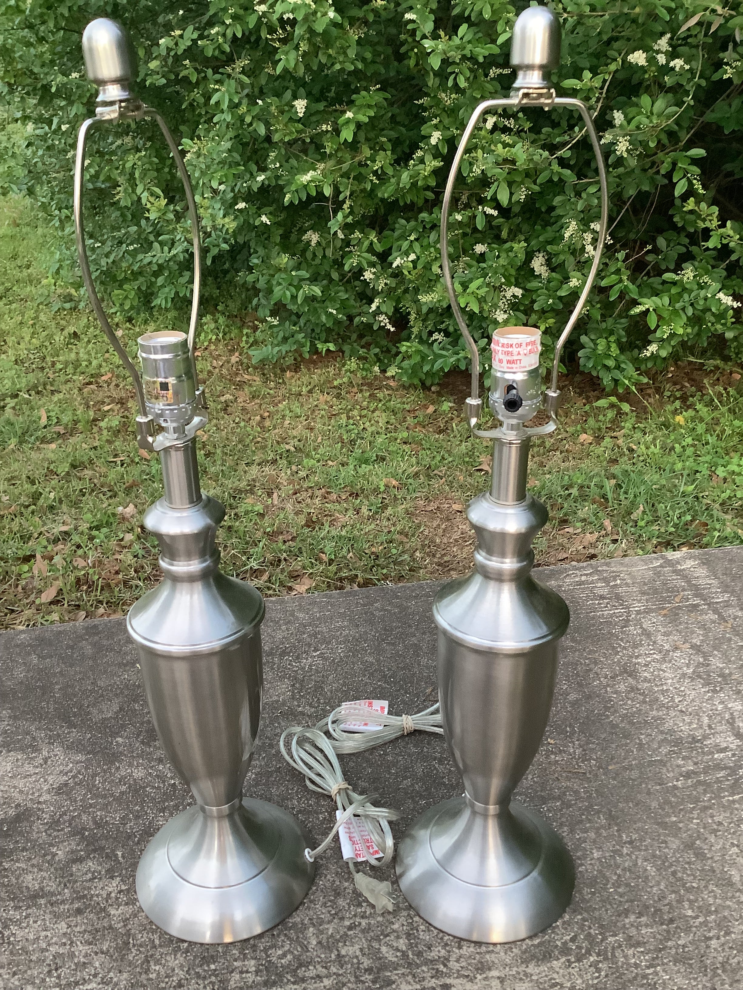 Silver Lamp Set