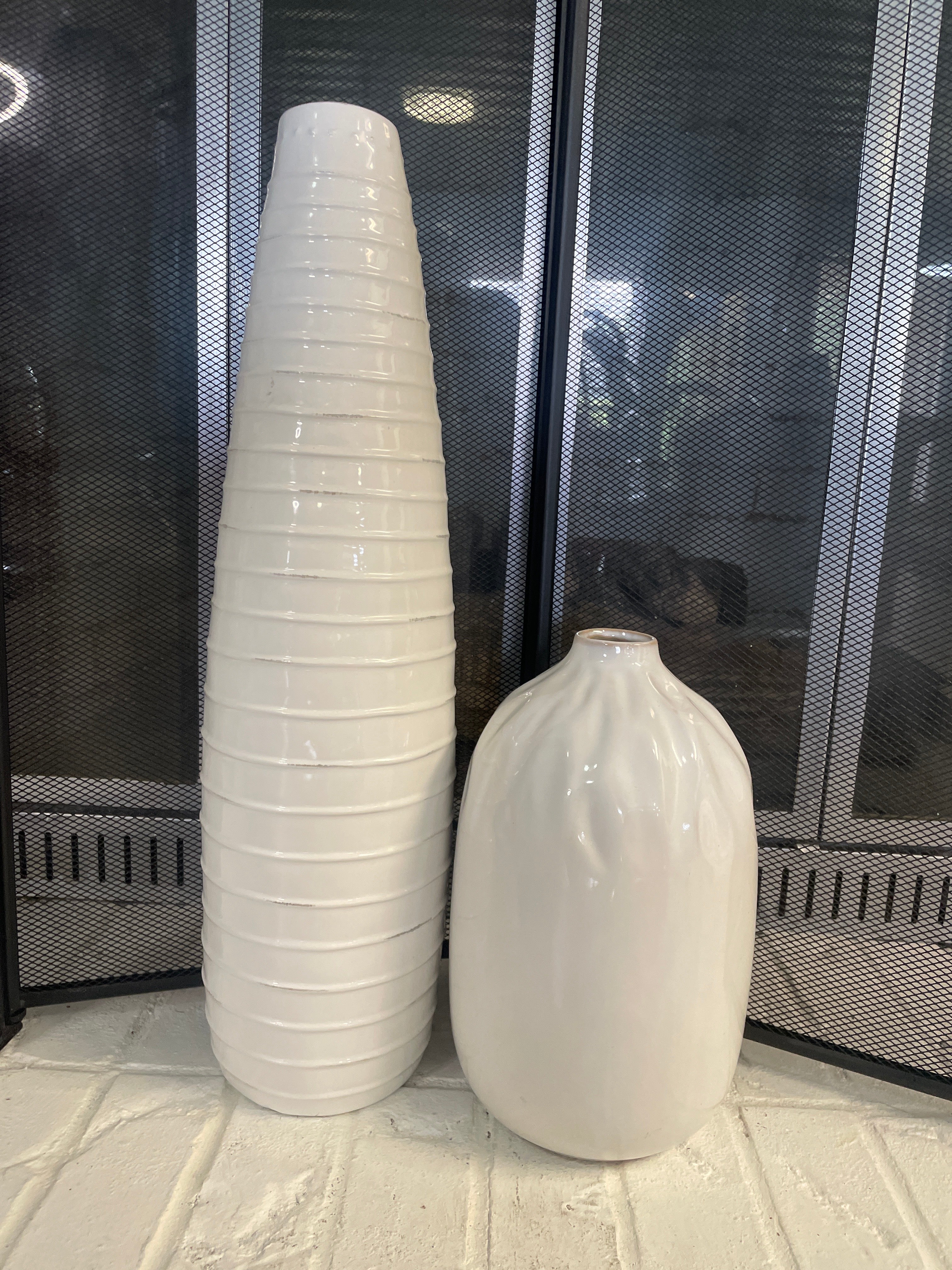 Set of White Vases