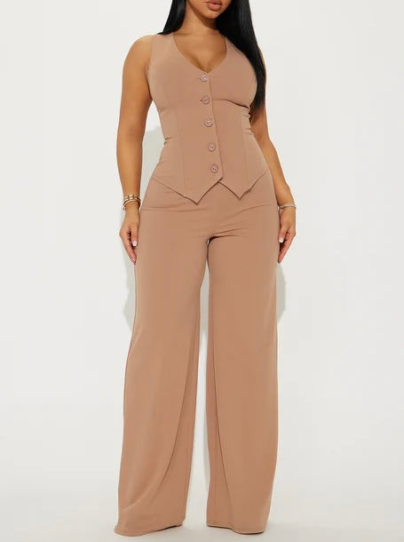 Tan Jumpsuit